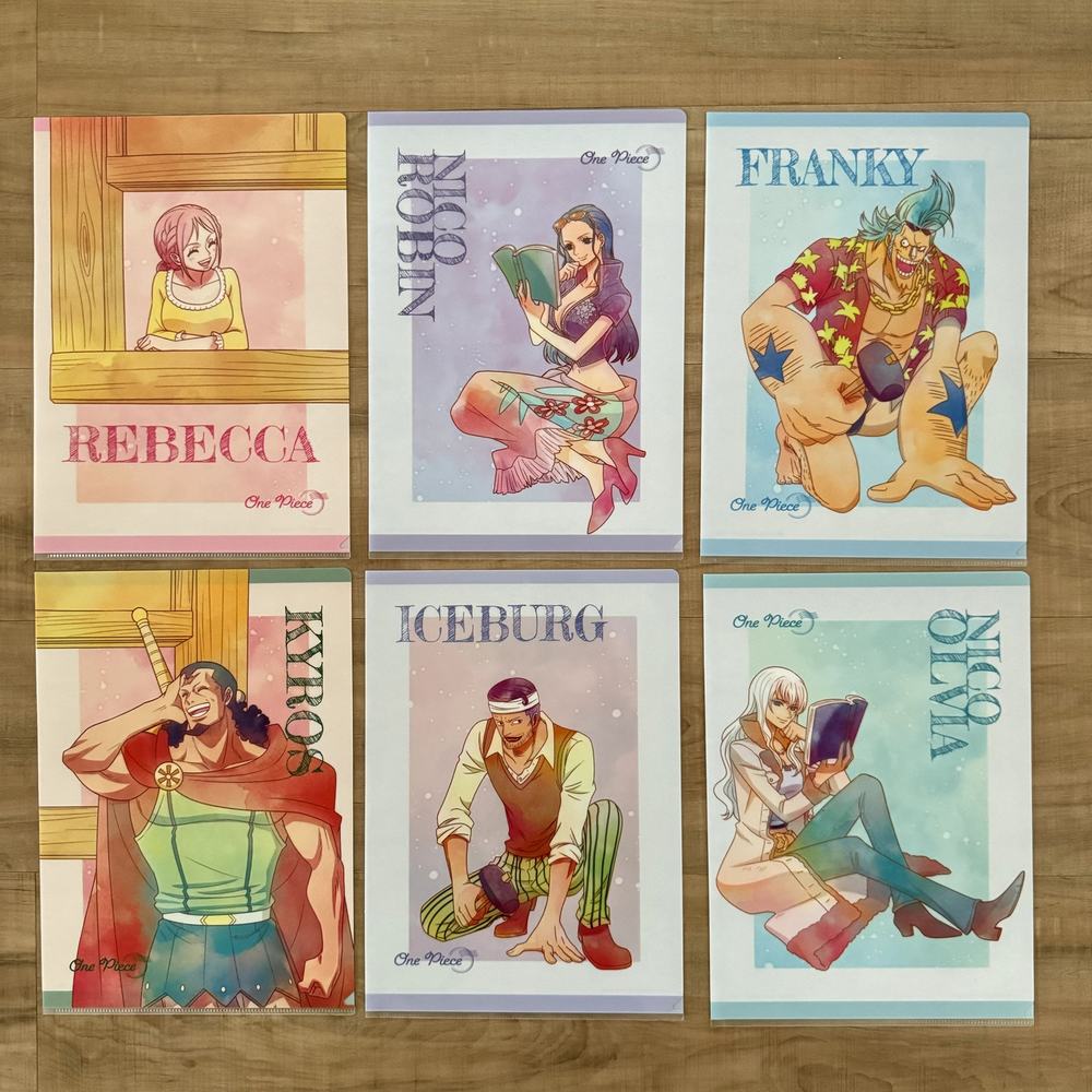 6 One Piece Emotional Stories Ichiban Kuji Visual Art Sheet Clear File Poster‎
